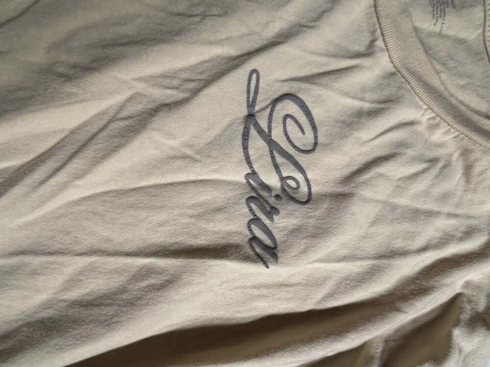 Lira Clothing Script Logo Graphic Crewneck T-Shirt Tan